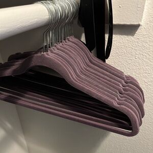 Purple velvet hangers